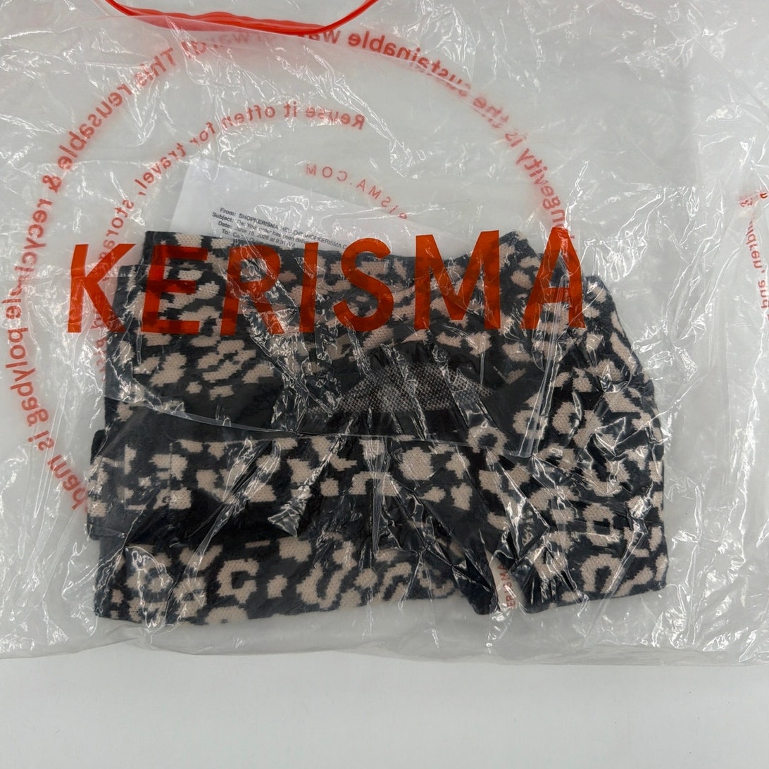 Kerisma Sweater Tank Leopard Print G1305 Women's Black Cream Size S/M — image 2 of 8